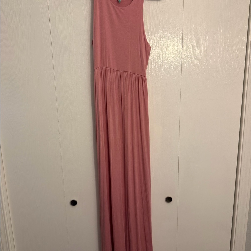 Sleeveless Mauve Maxi Dress